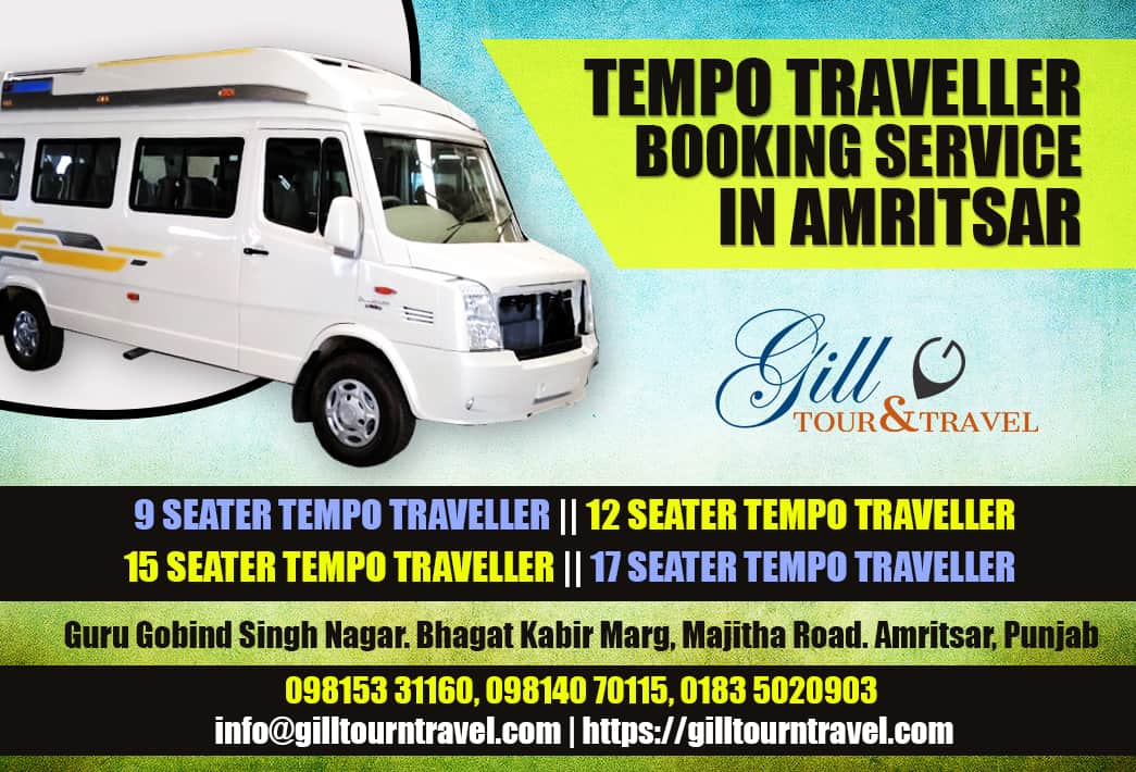 Tempo Traveller booking service in Amritsar | Gill Tour and Travel Amritsar